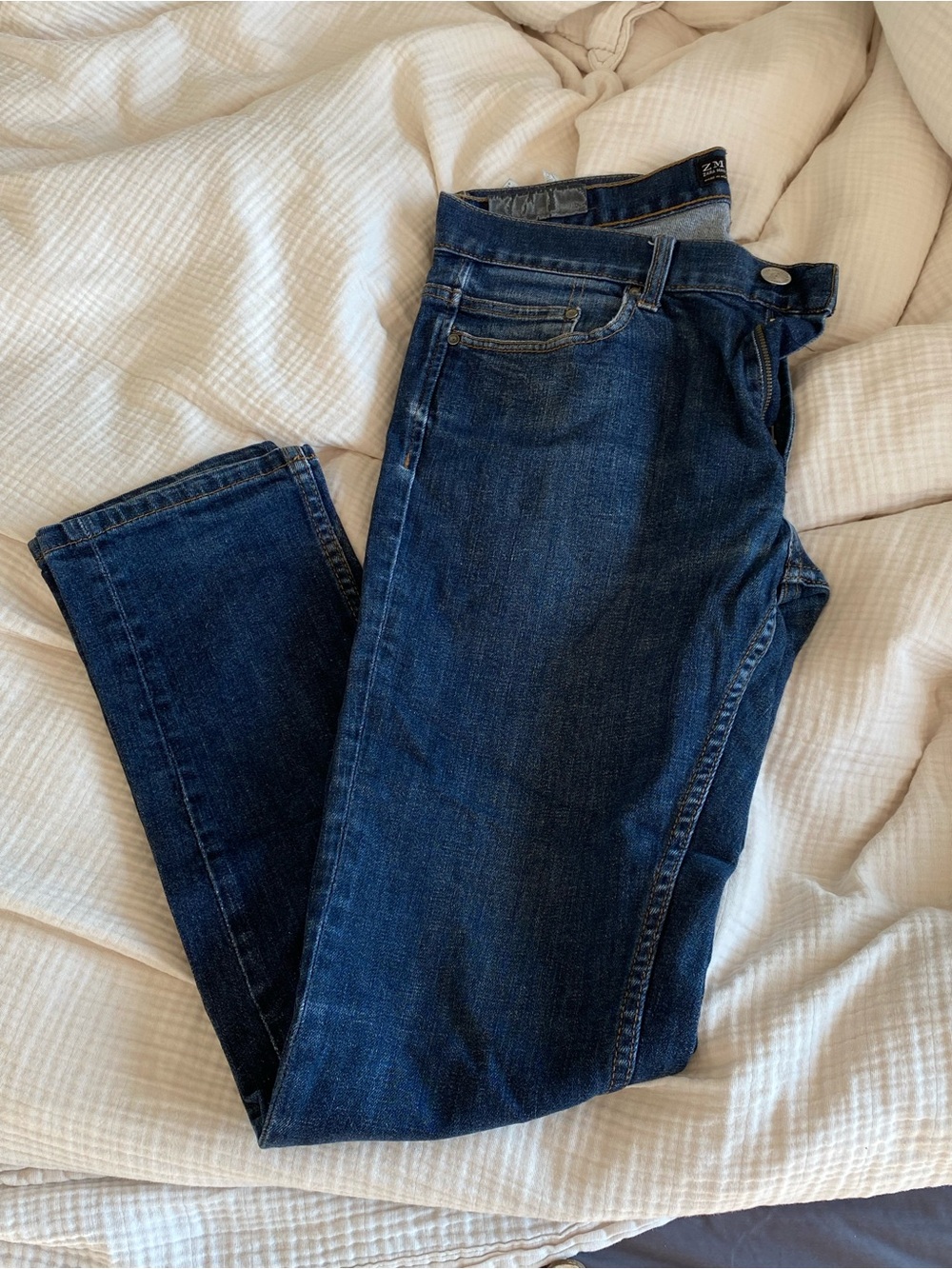 Zara Men Slim Jeans - Dark Blue Denim